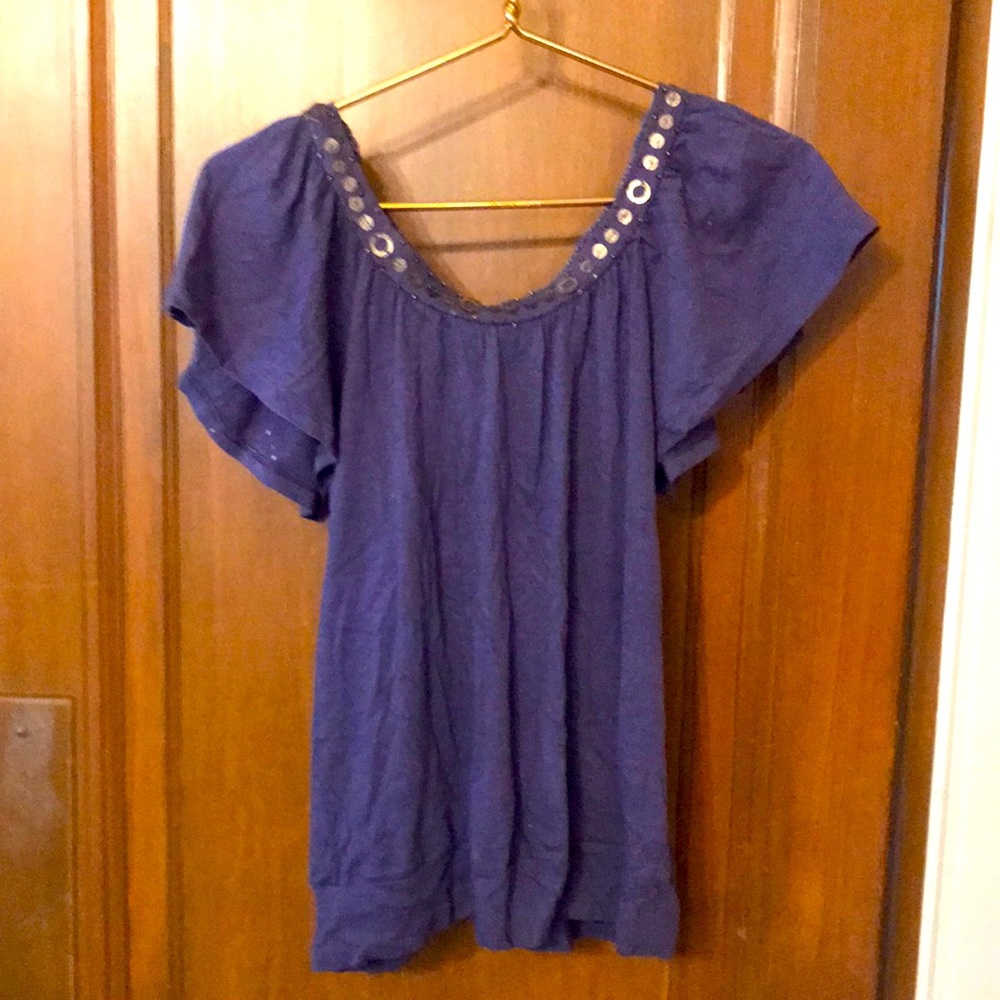 American Rag top with elaborate metal detail
